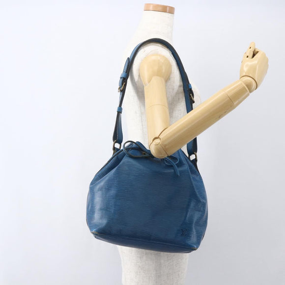 LOUIS VUITTON Epi Petit Noe Shoulder Bag Blue M44105 LV Auth yk20000
