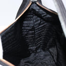 PRADA Shoulder Bag Nylon Black Gold Auth yk20004V-19