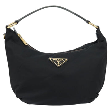 PRADA Shoulder Bag Nylon Black Gold Auth yk20004V - 0