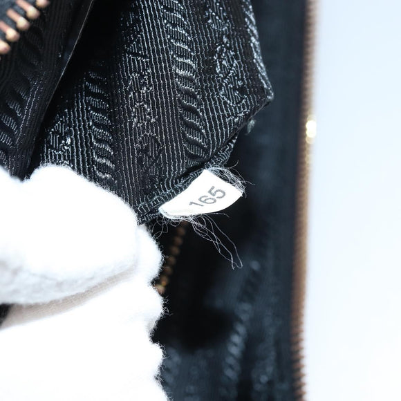 PRADA Shoulder Bag Nylon Black Gold Auth yk20004V