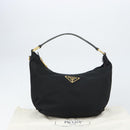 PRADA Shoulder Bag Nylon Black Gold Auth yk20004V-24