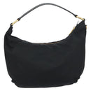 PRADA Shoulder Bag Nylon Black Gold Auth yk20004V-3