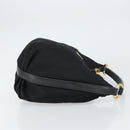 PRADA Shoulder Bag Nylon Black Gold Auth yk20004V-4