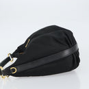 PRADA Shoulder Bag Nylon Black Gold Auth yk20004V-5