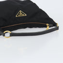 PRADA Shoulder Bag Nylon Black Gold Auth yk20004V-7