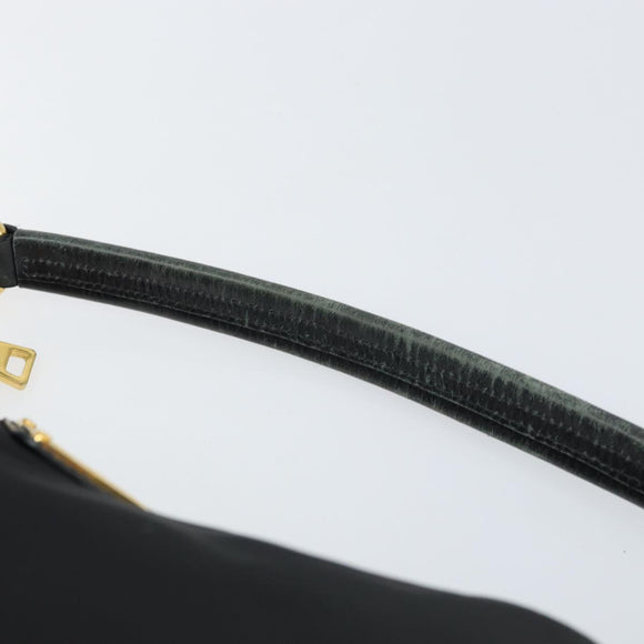 PRADA Shoulder Bag Nylon Black Gold Auth yk20004V