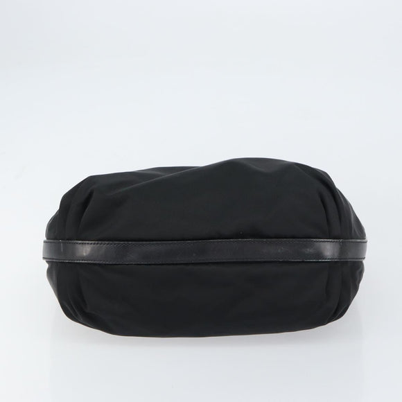 PRADA Shoulder Bag Nylon Black Gold Auth yk20004V