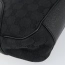 GUCCI GG Canvas Shoulder Bag Black Silver 113012 Auth yk20005V-11