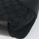 GUCCI GG Canvas Shoulder Bag Black Silver 113012 Auth yk20005V-12