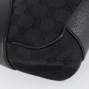 GUCCI GG Canvas Shoulder Bag Black Silver 113012 Auth yk20005V-13