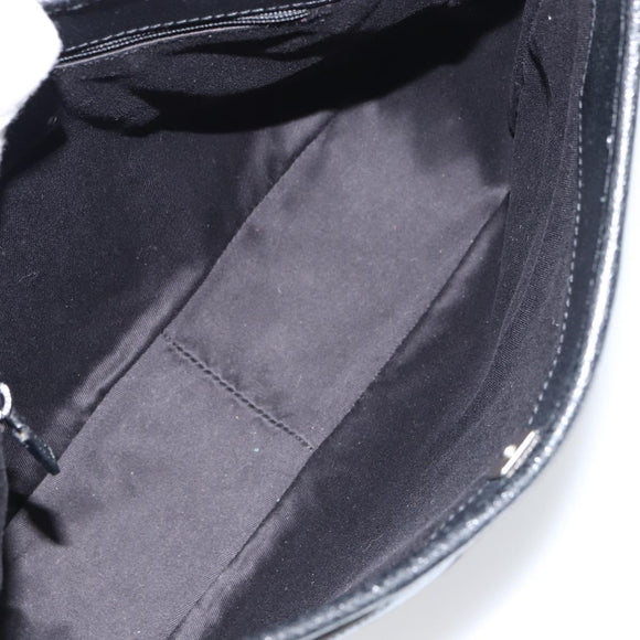 GUCCI GG Canvas Shoulder Bag Black Silver 113012 Auth yk20005V