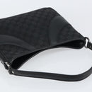 GUCCI GG Canvas Shoulder Bag Black Silver 113012 Auth yk20005V-6