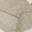 GUCCI Guccissima GG Canvas Sukey Hand Bag Leather White Gold 211944 Auth yk20007-9
