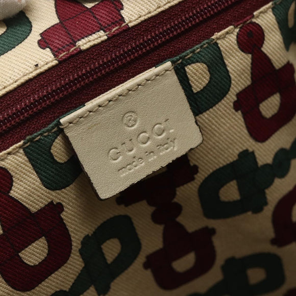 GUCCI Guccissima GG Canvas Sukey Hand Bag Leather White Gold 211944 Auth yk20007
