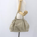 GUCCI Guccissima GG Canvas Sukey Hand Bag Leather White Gold 211944 Auth yk20007-22