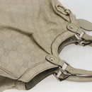 GUCCI Guccissima GG Canvas Sukey Hand Bag Leather White Gold 211944 Auth yk20007-6