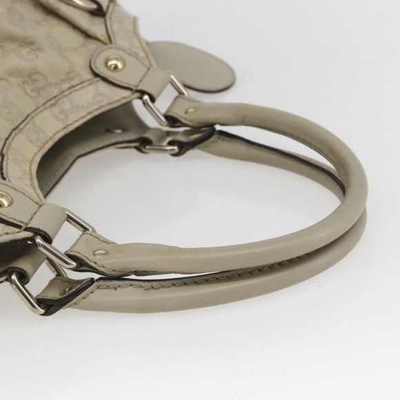 GUCCI Guccissima GG Canvas Sukey Hand Bag Leather White Gold 211944 Auth yk20007