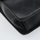 VERSACE Hand Bag Leather Black Gold Auth yk20008-15