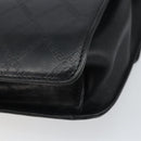 VERSACE Hand Bag Leather Black Gold Auth yk20008-16