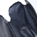 VERSACE Hand Bag Leather Black Gold Auth yk20008-20