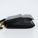 VERSACE Hand Bag Leather Black Gold Auth yk20008-4