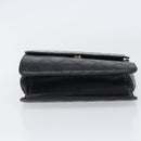 VERSACE Hand Bag Leather Black Gold Auth yk20008-5