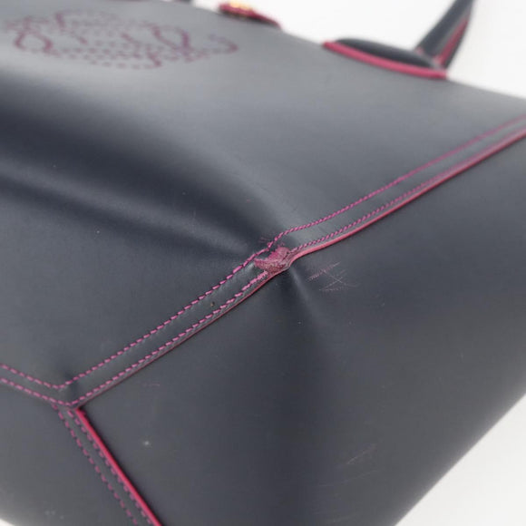 LOEWE Anagram Tote Bag Leather Black Gold Auth yk20013