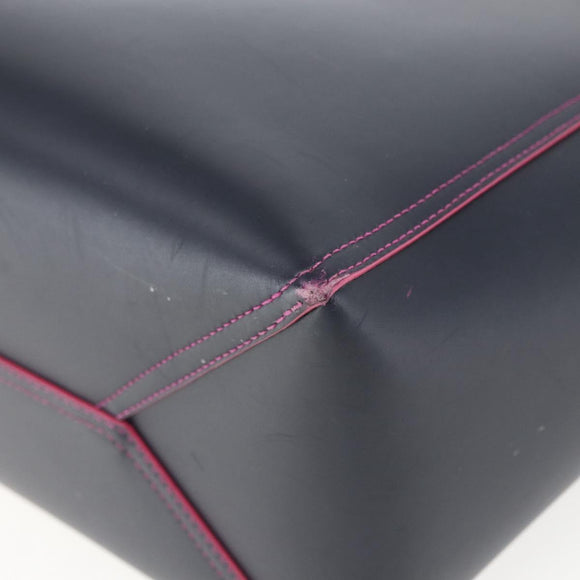 LOEWE Anagram Tote Bag Leather Black Gold Auth yk20013