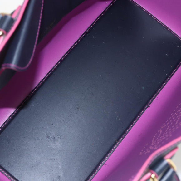 LOEWE Anagram Tote Bag Leather Black Gold Auth yk20013