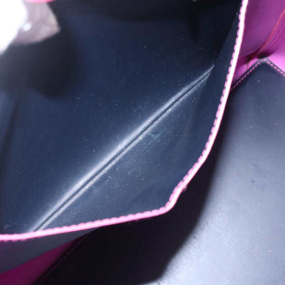 LOEWE Anagram Tote Bag Leather Black Gold Auth yk20013