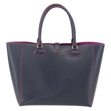 LOEWE Anagram Tote Bag Leather Black Gold Auth yk20013 - 0