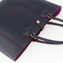 LOEWE Anagram Tote Bag Leather Black Gold Auth yk20013-6