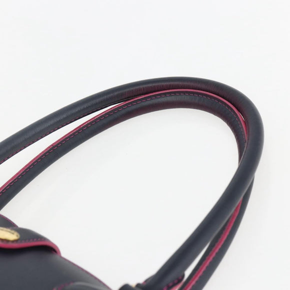 LOEWE Anagram Tote Bag Leather Black Gold Auth yk20013