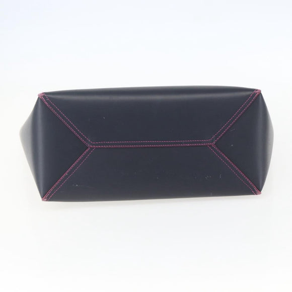 LOEWE Anagram Tote Bag Leather Black Gold Auth yk20013