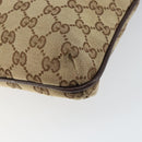 GUCCI GG Canvas Shoulder Bag Beige Silver 122793 Auth yk20016-12