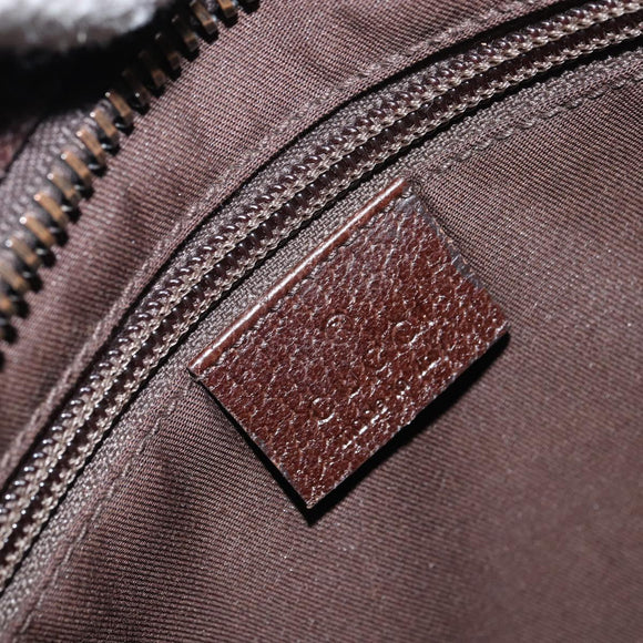 GUCCI GG Canvas Shoulder Bag Beige Silver 122793 Auth yk20016