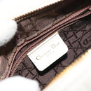 Christian Dior Canage Hand Bag Lamb Skin White Gold Auth yk20018-16