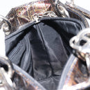 Christian Dior Trotter Canvas Hand Bag Enamel 2way Brown Silver Auth yk20020-22