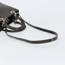 Christian Dior Trotter Canvas Hand Bag Enamel 2way Brown Silver Auth yk20020-8