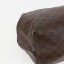 CELINE Macadam Canvas Pouch PVC Leather Brown Gold Auth yk20021-11