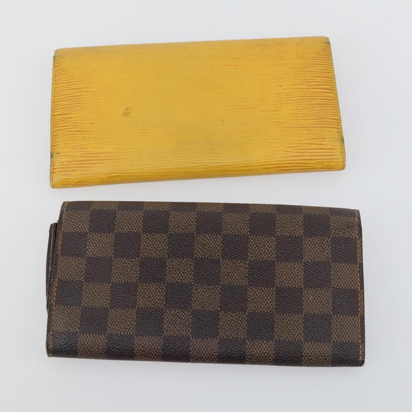 LOUIS VUITTON Monogram Epi Vernis Wallet 6 Set Yellow LV Auth yk20022