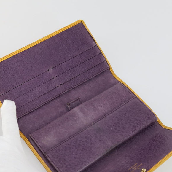 LOUIS VUITTON Monogram Epi Vernis Wallet 6 Set Yellow LV Auth yk20022