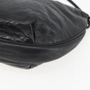 LOEWE Anagram Shoulder Bag Leather Black Gold Auth yk20023-9