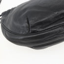 LOEWE Anagram Shoulder Bag Leather Black Gold Auth yk20023-14