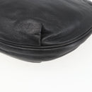 LOEWE Anagram Shoulder Bag Leather Black Gold Auth yk20023-15