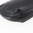 LOEWE Anagram Shoulder Bag Leather Black Gold Auth yk20023-16