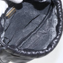 LOEWE Anagram Shoulder Bag Leather Black Gold Auth yk20023-11