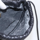 LOEWE Anagram Shoulder Bag Leather Black Gold Auth yk20023-18