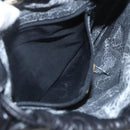 LOEWE Anagram Shoulder Bag Leather Black Gold Auth yk20023-12