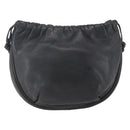 LOEWE Anagram Shoulder Bag Leather Black Gold Auth yk20023-13